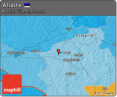 Political 3D Map of Allaste