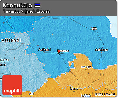 Political 3D Map of Kannuküla