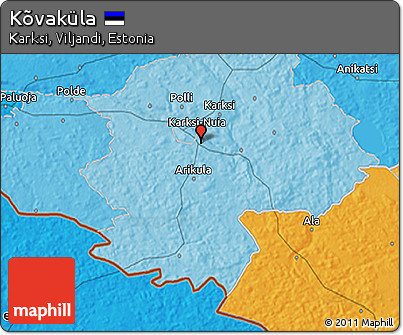 Political 3D Map of Kõvaküla