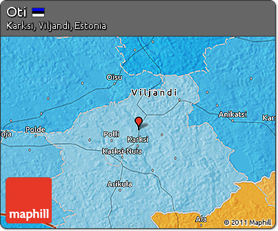Political 3D Map of Oti