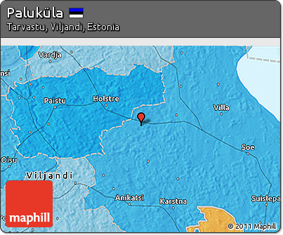Political 3D Map of Paluküla