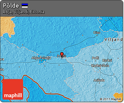 Political 3D Map of Põlde