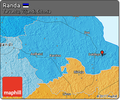Political 3D Map of Randa