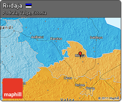 Political 3D Map of Riidaja