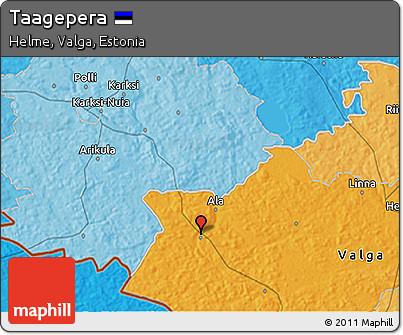 Political 3D Map of Taagepera