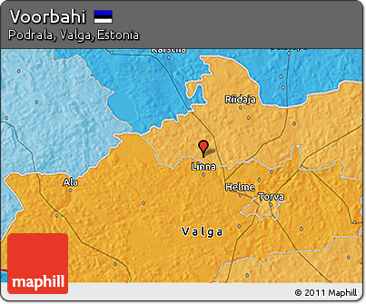 Political 3D Map of Voorbahi