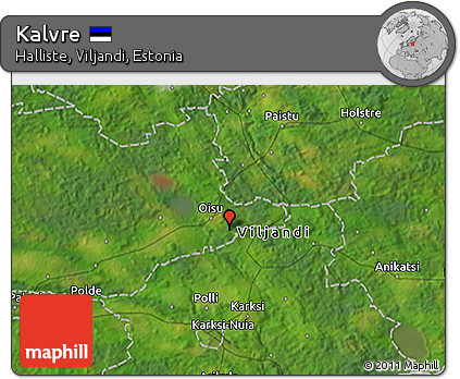 Satellite 3D Map of Kalvre