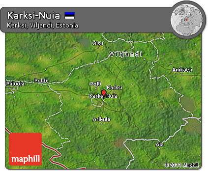 Satellite 3D Map of Karksi-Nuia