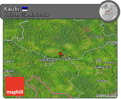 Satellite 3D Map of Kaubi