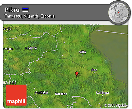 Satellite 3D Map of Pikru