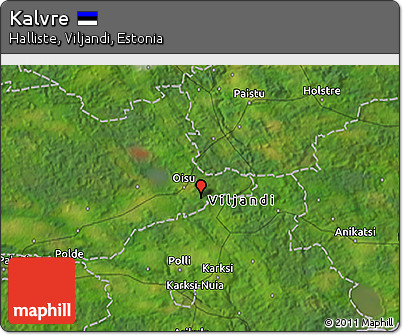 Satellite 3D Map of Kalvre