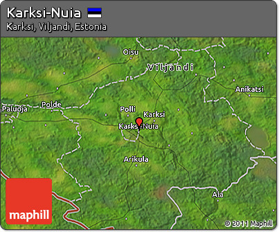 Satellite 3D Map of Karksi-Nuia