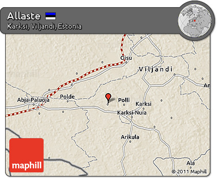 Shaded Relief 3D Map of Allaste