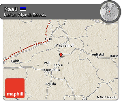 Shaded Relief 3D Map of Kaali