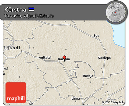 Shaded Relief 3D Map of Kärstna