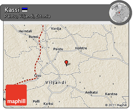 Shaded Relief 3D Map of Kassi