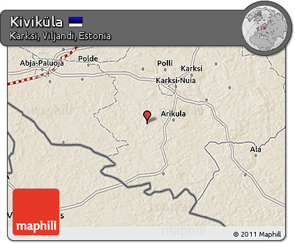 Shaded Relief 3D Map of Kiviküla