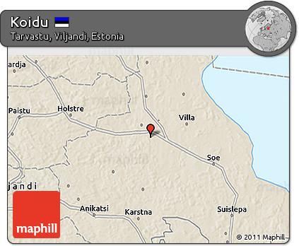 Shaded Relief 3D Map of Koidu