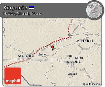 Shaded Relief 3D Map of Kõrgemäe