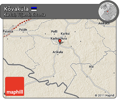 Shaded Relief 3D Map of Kõvaküla
