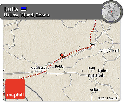 Shaded Relief 3D Map of Kulla