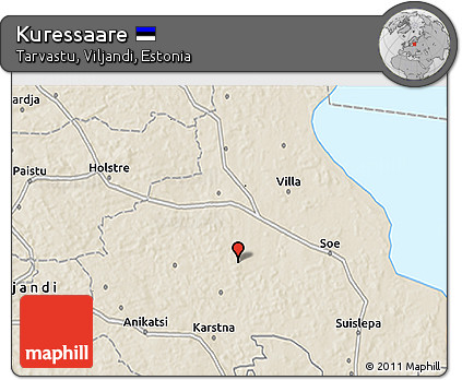 Shaded Relief 3D Map of Kuressaare