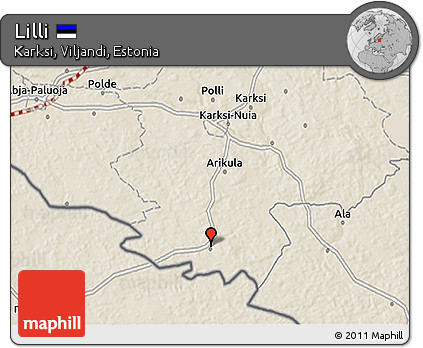 Shaded Relief 3D Map of Lilli
