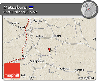 Shaded Relief 3D Map of Metsakuru