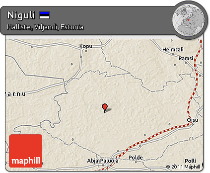 Shaded Relief 3D Map of Niguli