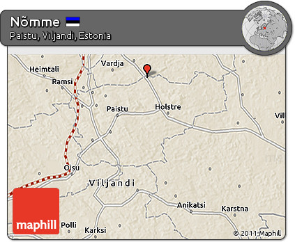Shaded Relief 3D Map of Nõmme