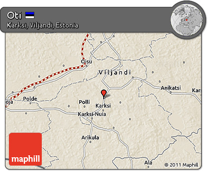 Shaded Relief 3D Map of Oti