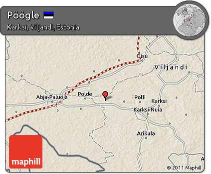 Shaded Relief 3D Map of Pöögle