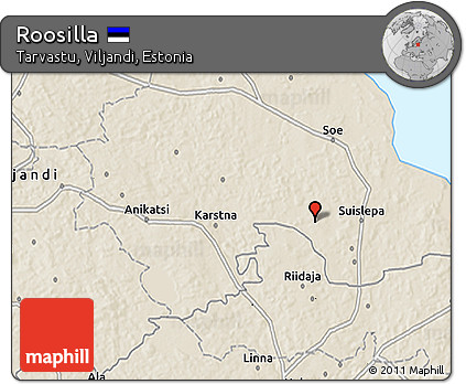 Shaded Relief 3D Map of Roosilla
