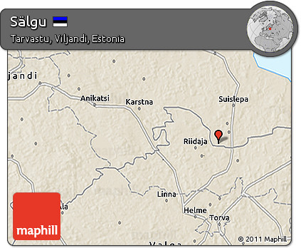 Shaded Relief 3D Map of Sälgu