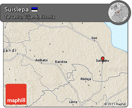 Shaded Relief 3D Map of Suislepa