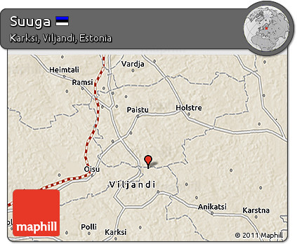 Shaded Relief 3D Map of Suuga