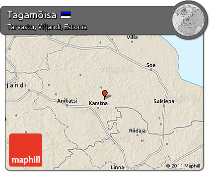 Shaded Relief 3D Map of Tagamõisa