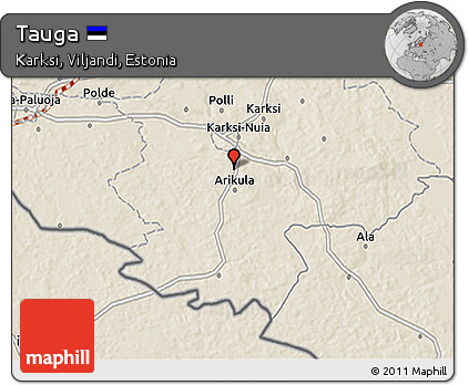 Shaded Relief 3D Map of Tauga