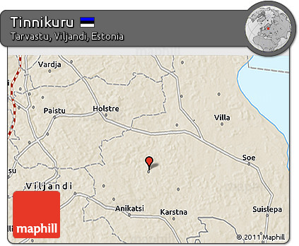 Shaded Relief 3D Map of Tinnikuru