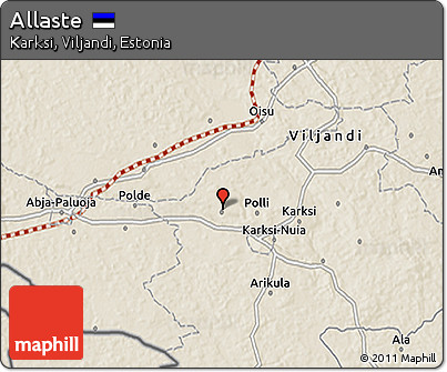 Shaded Relief 3D Map of Allaste