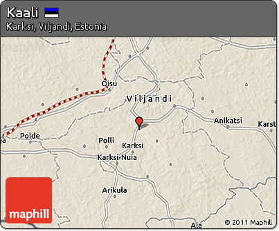Shaded Relief 3D Map of Kaali