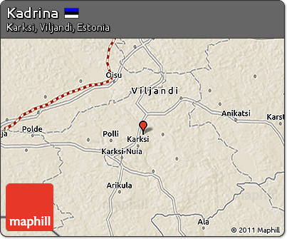 Shaded Relief 3D Map of Kadrina