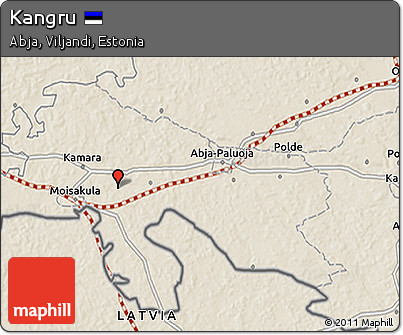 Shaded Relief 3D Map of Kangru