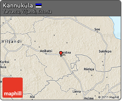 Shaded Relief 3D Map of Kannuküla