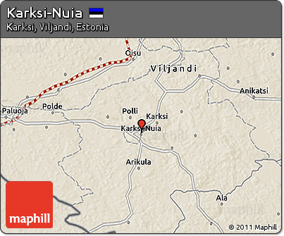 Shaded Relief 3D Map of Karksi-Nuia