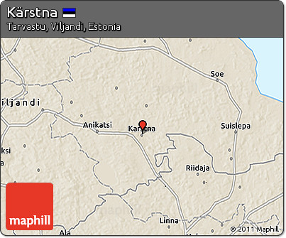Shaded Relief 3D Map of Kärstna