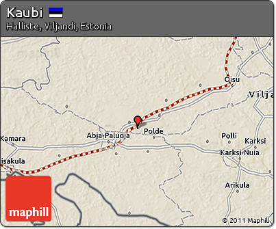 Shaded Relief 3D Map of Kaubi