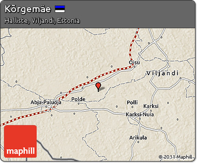 Shaded Relief 3D Map of Kõrgemäe