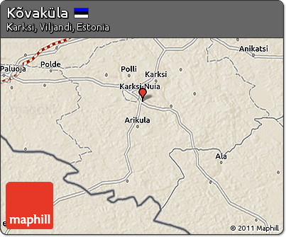 Shaded Relief 3D Map of Kõvaküla