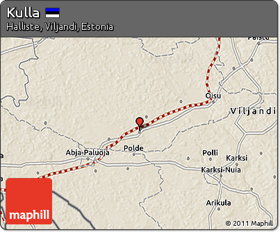 Shaded Relief 3D Map of Kulla